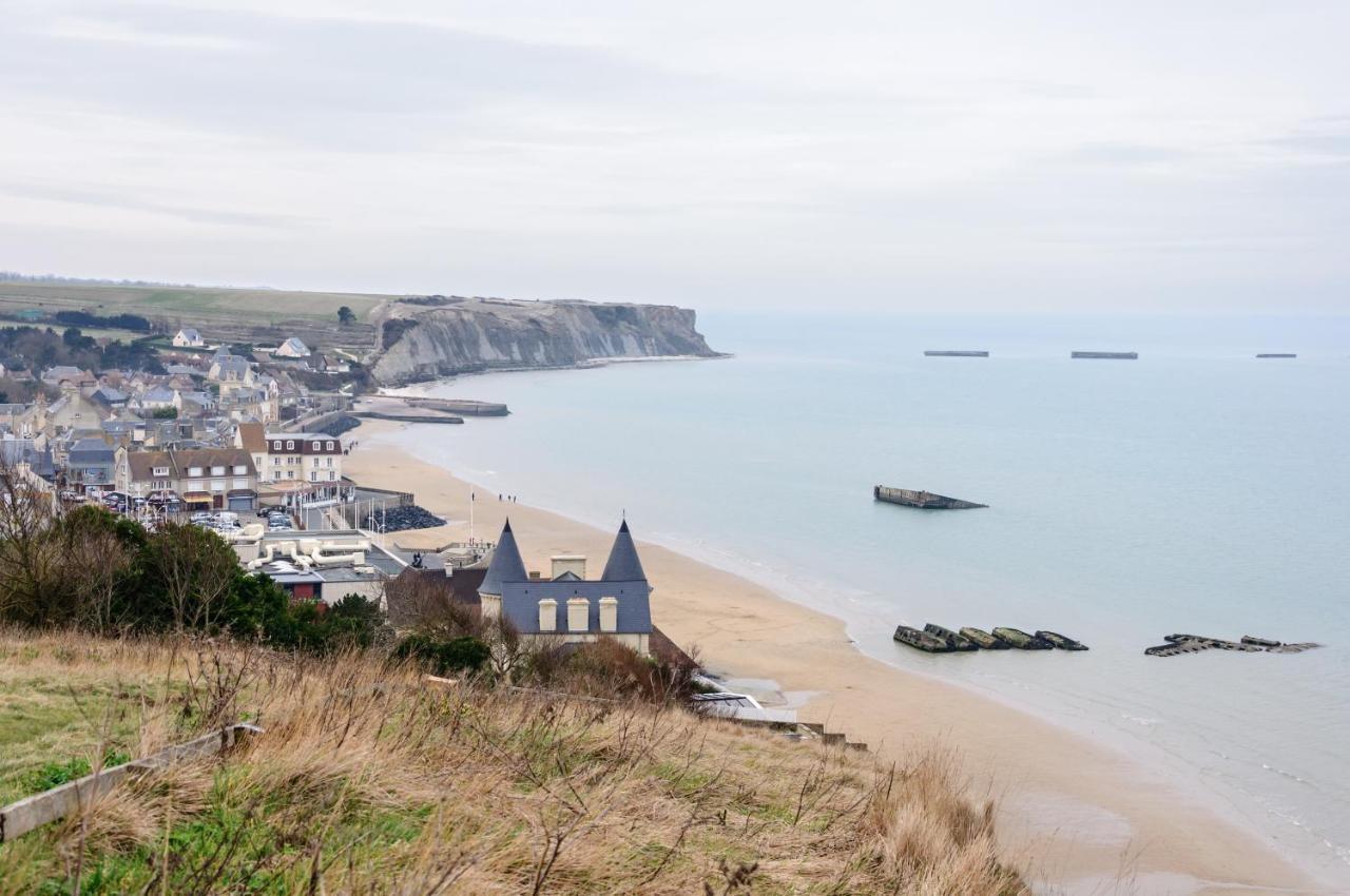 Les Volets Bleus - Duplex Proche Plage Et Centre Arromanches-les-Bains Exteriör bild